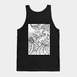 Abstract Pattern monochrome Tank Top